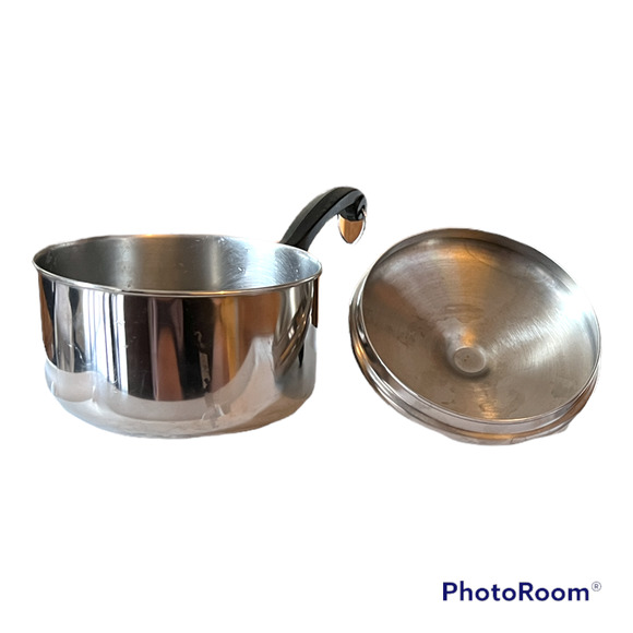 Faberware 2 Qt Quart Aluminum Stainless Steel Saucepan With LID-Vintage - Picture 2 of 5
